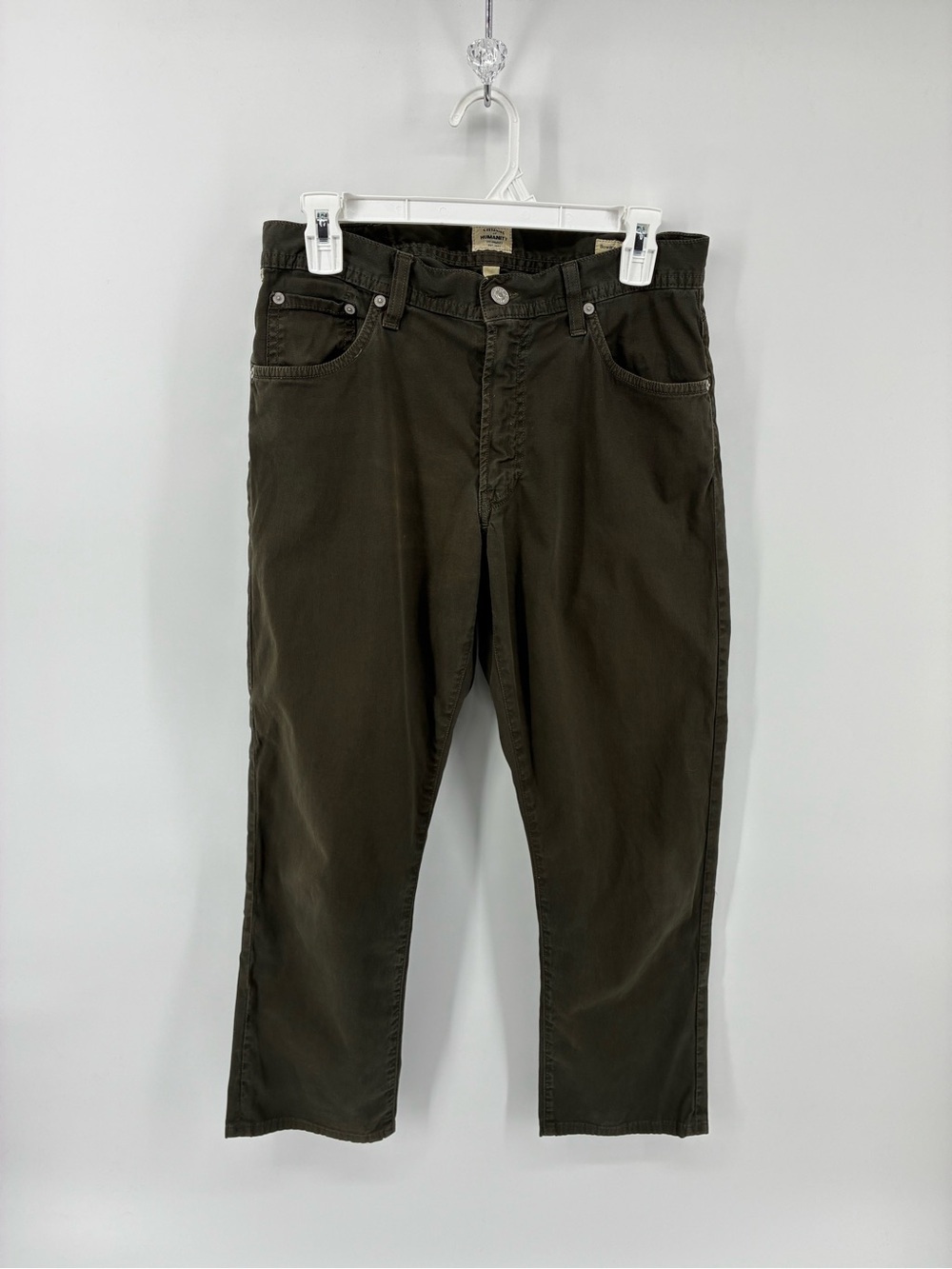 Citizens Of Humanity Bowery Standard Slim Olive Green Pants
